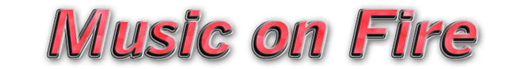 music on fire logo Schrift